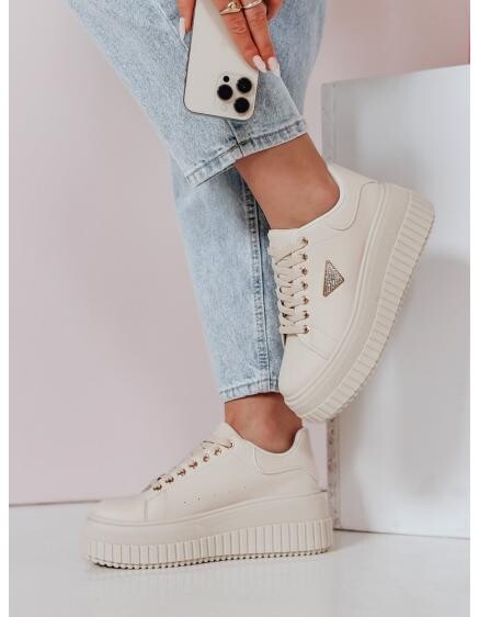 Dámske tenisky na platforme SNIKPIK béžové
