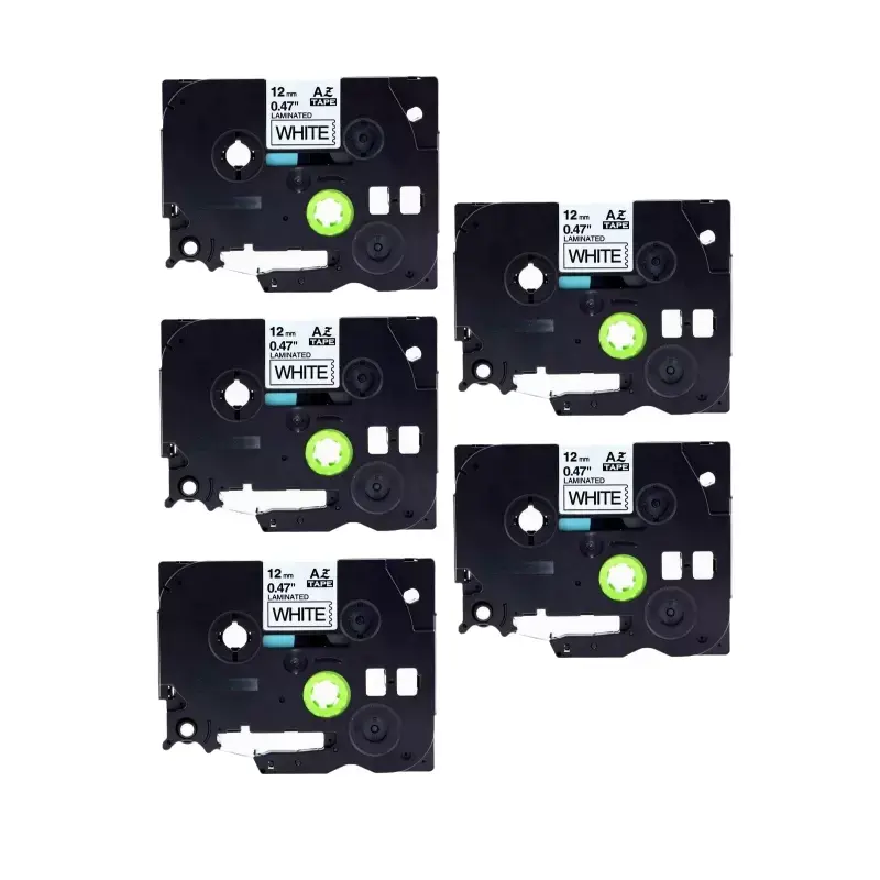 Tonery Náplně Brother TZ-231 / TZe-231, 12mm x 8m, kompatibilní (černý tisk / bílý podklad) 5-PACK