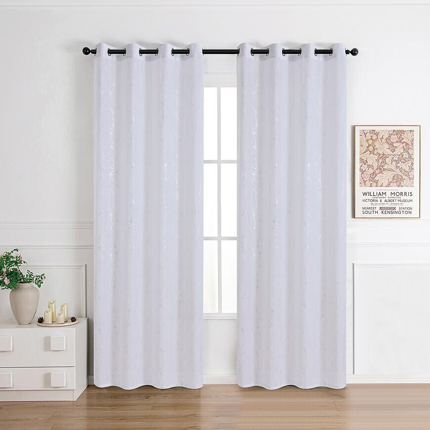 Záclona na krúžkoch Anabel silver RP493 140x245 cm