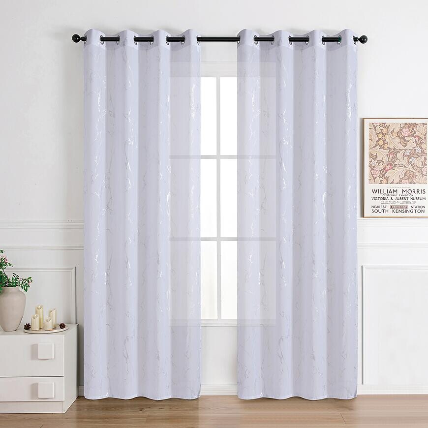 Záclona na krúžkoch Lena silver RP499 140x245 cm