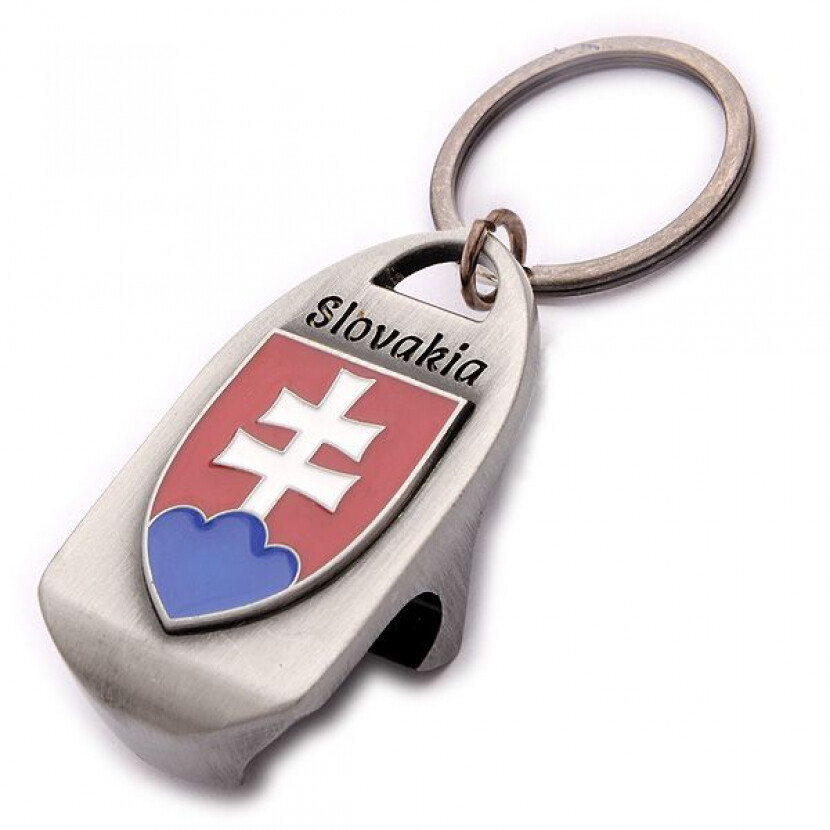 Kľúčenka otvárač Slovakia Retro - strieborná