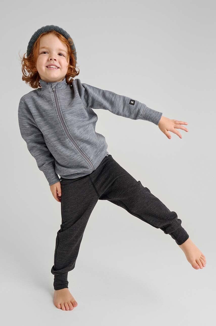 Detská funkčná mikina Reima Mahin hnedá farba, jednofarebná