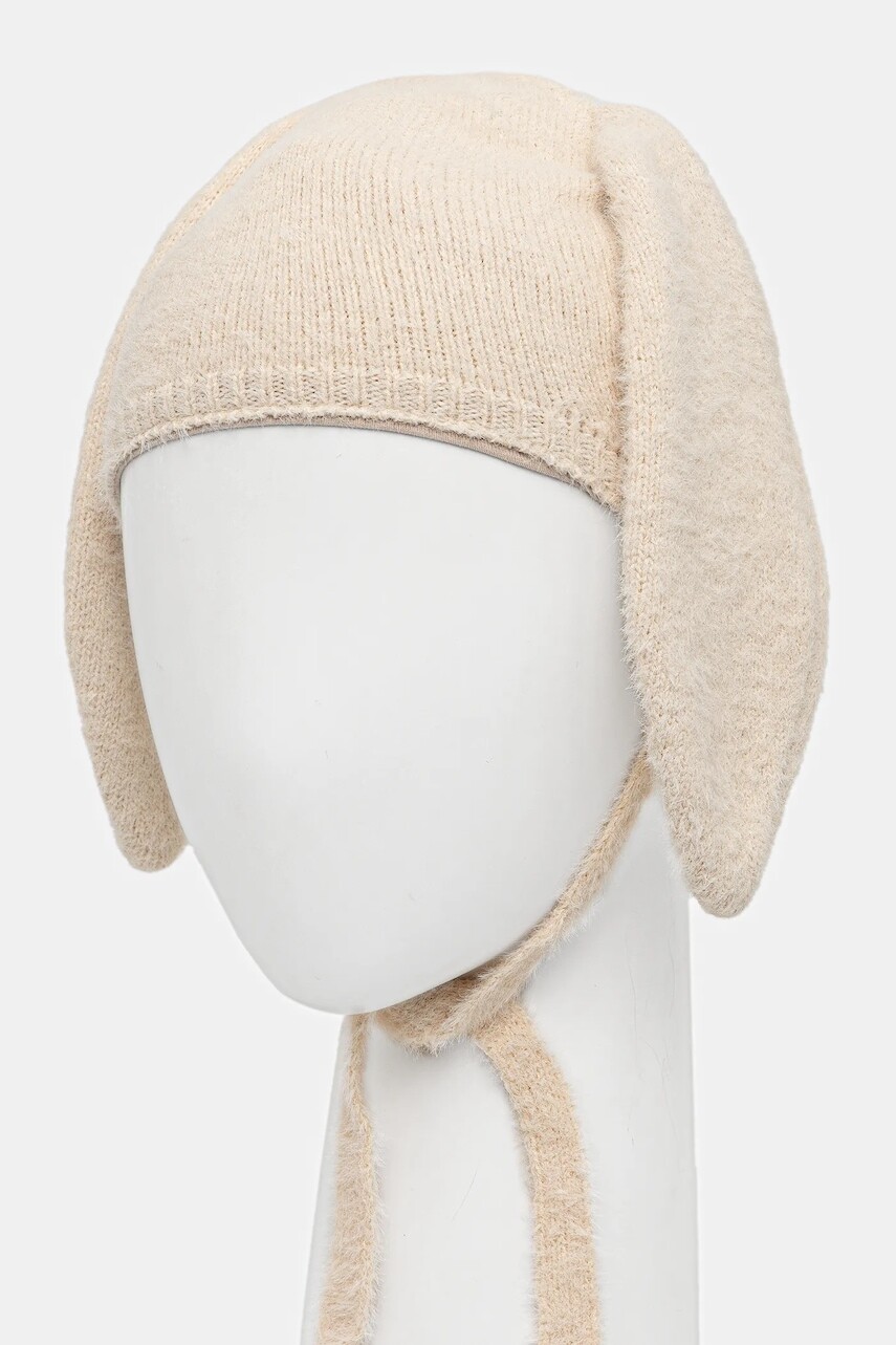 Detská čiapka Jamiks FILORGA béžová farba biela, JZH247