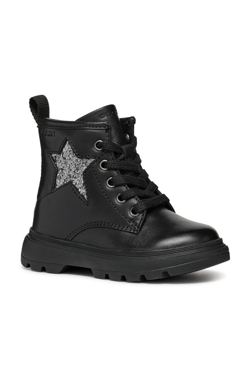 Detské kožené topánky Geox KIDDARTAH čierna farba, B465YA.085EW