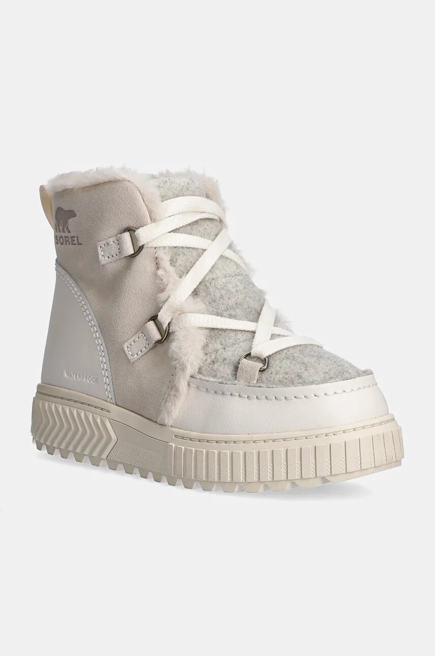 Semišové snehule Sorel ONA AVE ALPINE BOOT WP F béžová farba, 2109381191