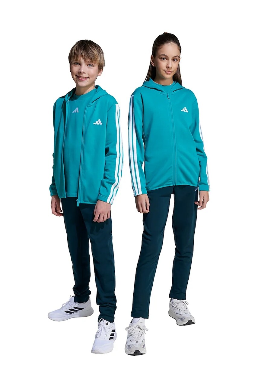 Detská tepláková súprava adidas tyrkysová farba, JW3400