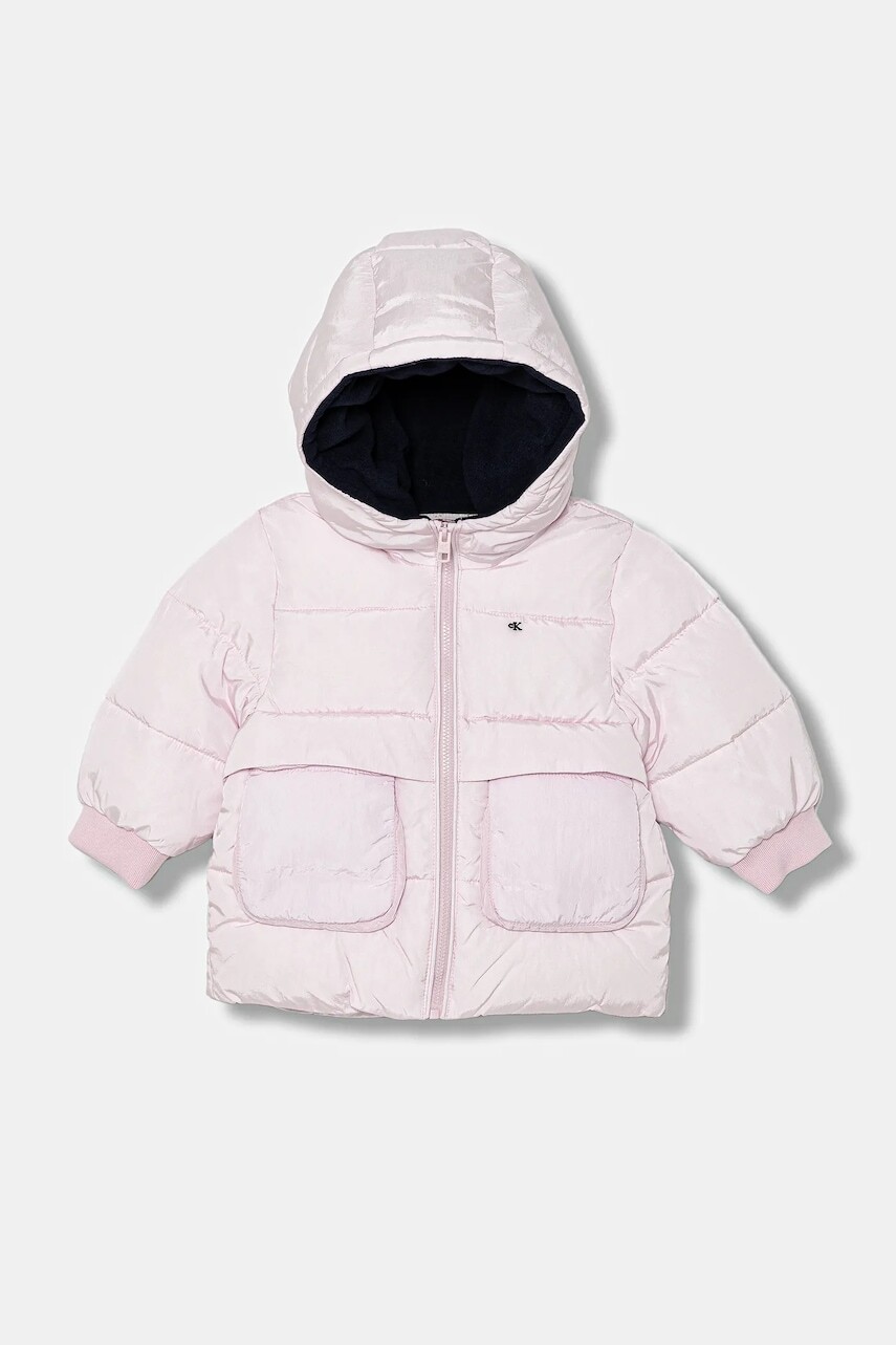 Bunda Calvin Klein Jeans ružová farba, IN0IN00231
