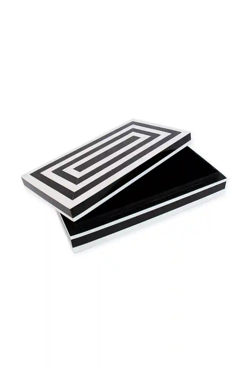 Úložný box Helio Ferretti 22,5 x 5,25 x 12,5 cm čierna farba