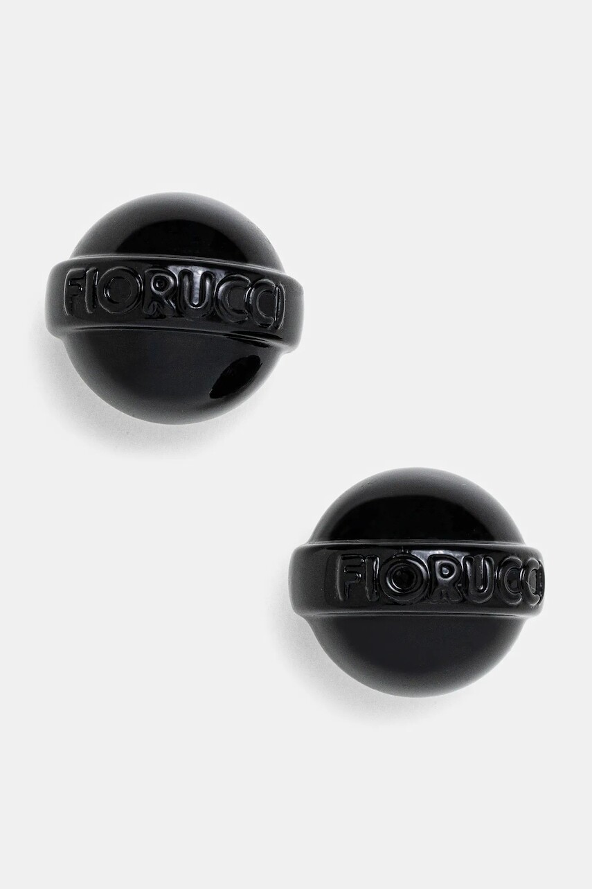 Náušnice klipsne Fiorucci Glossy Mini Lollipop U01FPAJE145PT01BK01