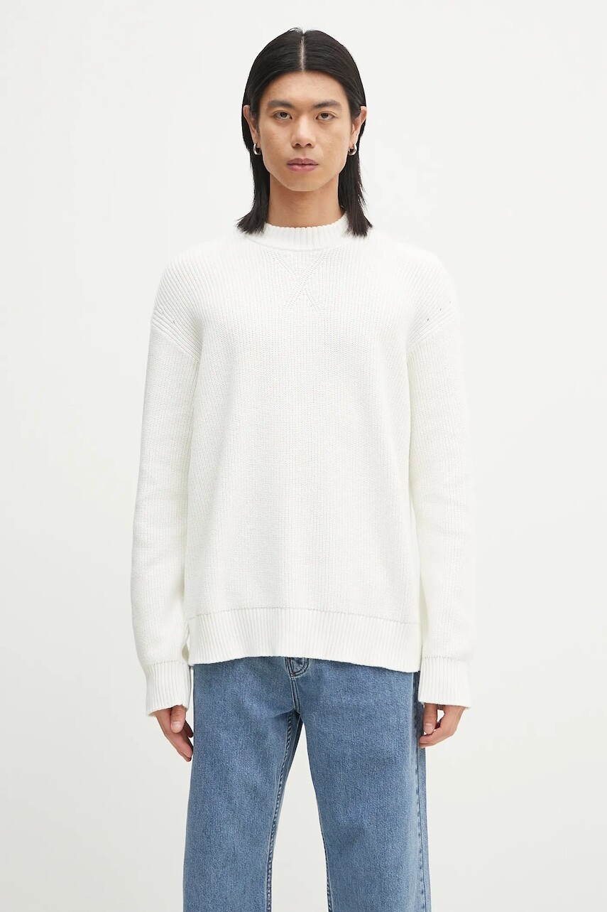 Sveter Napapijri D-Rignano pánsky, biela farba, NP0A4INQN1A1