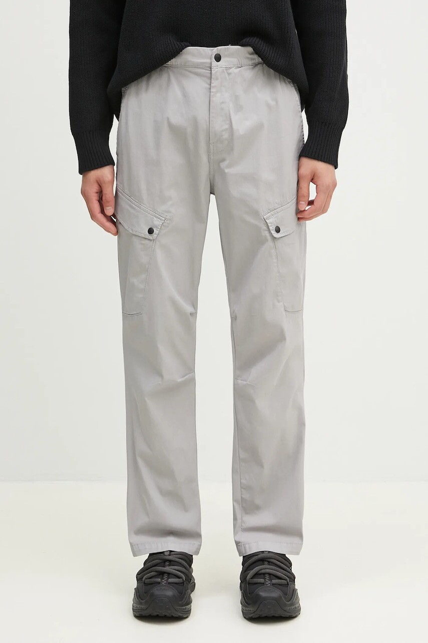 Nohavice Napapijri M-Senio Cargo pánske, šedá farba, NP0A4IDVH621