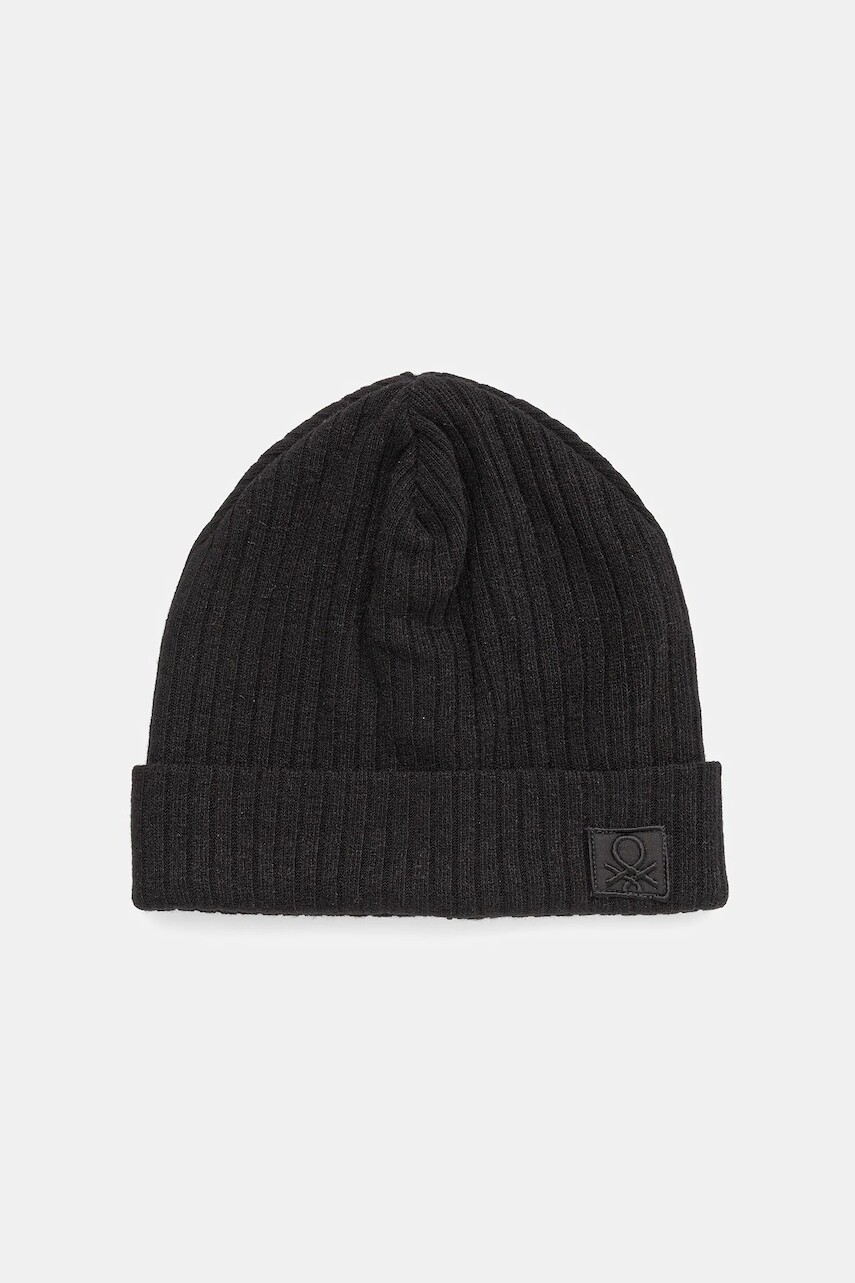 Detská čiapka United Colors of Benetton čierna farba, 6FEECA027