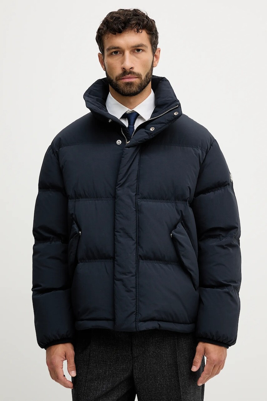 Páperová bunda BOSS tmavomodrá farba, zimná, 50547933