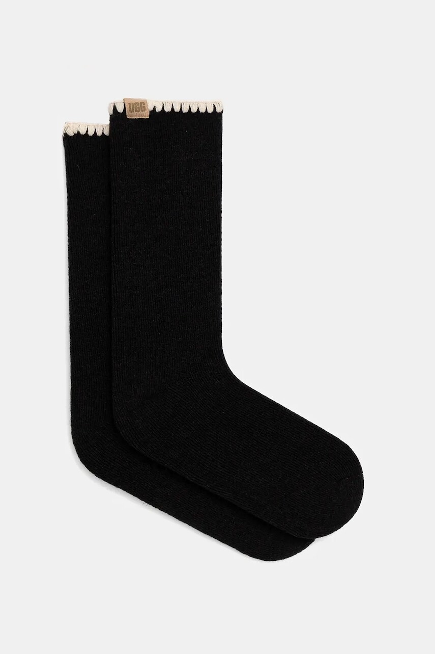 Ponožky s prímesou vlny UGG MARLENY čierna farba, 1163870