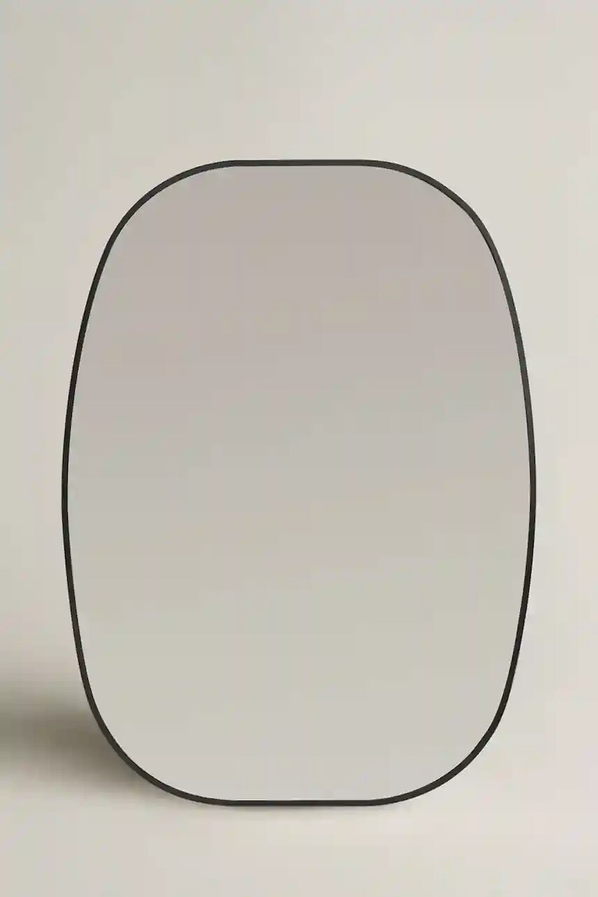 Nástenné zrkadlo home & lifestyle 50 x 70 cm čierna farba