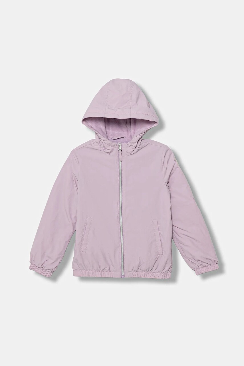 Detská bunda United Colors of Benetton fialová farba, 2IGGCN06E