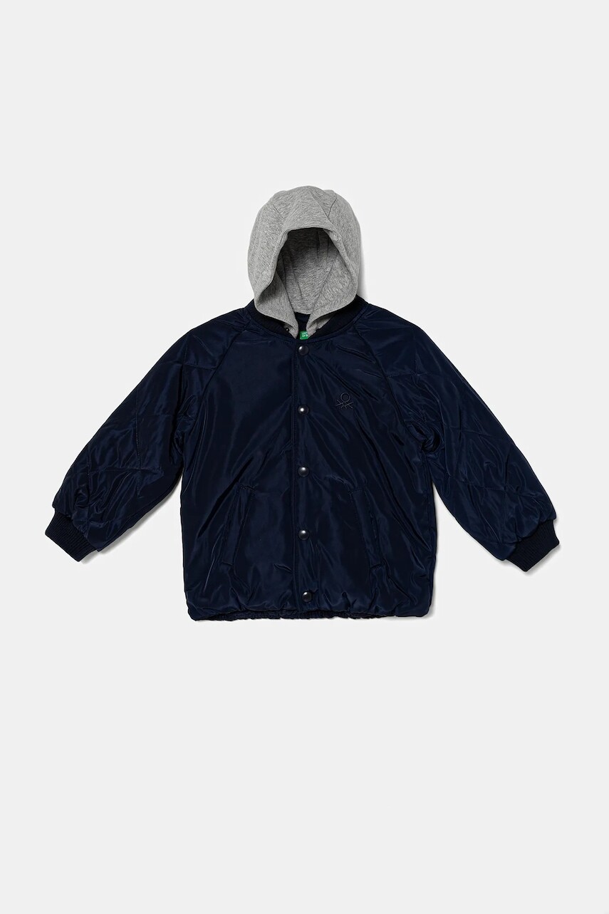 Detská bunda United Colors of Benetton tmavomodrá farba, 26JDGN040