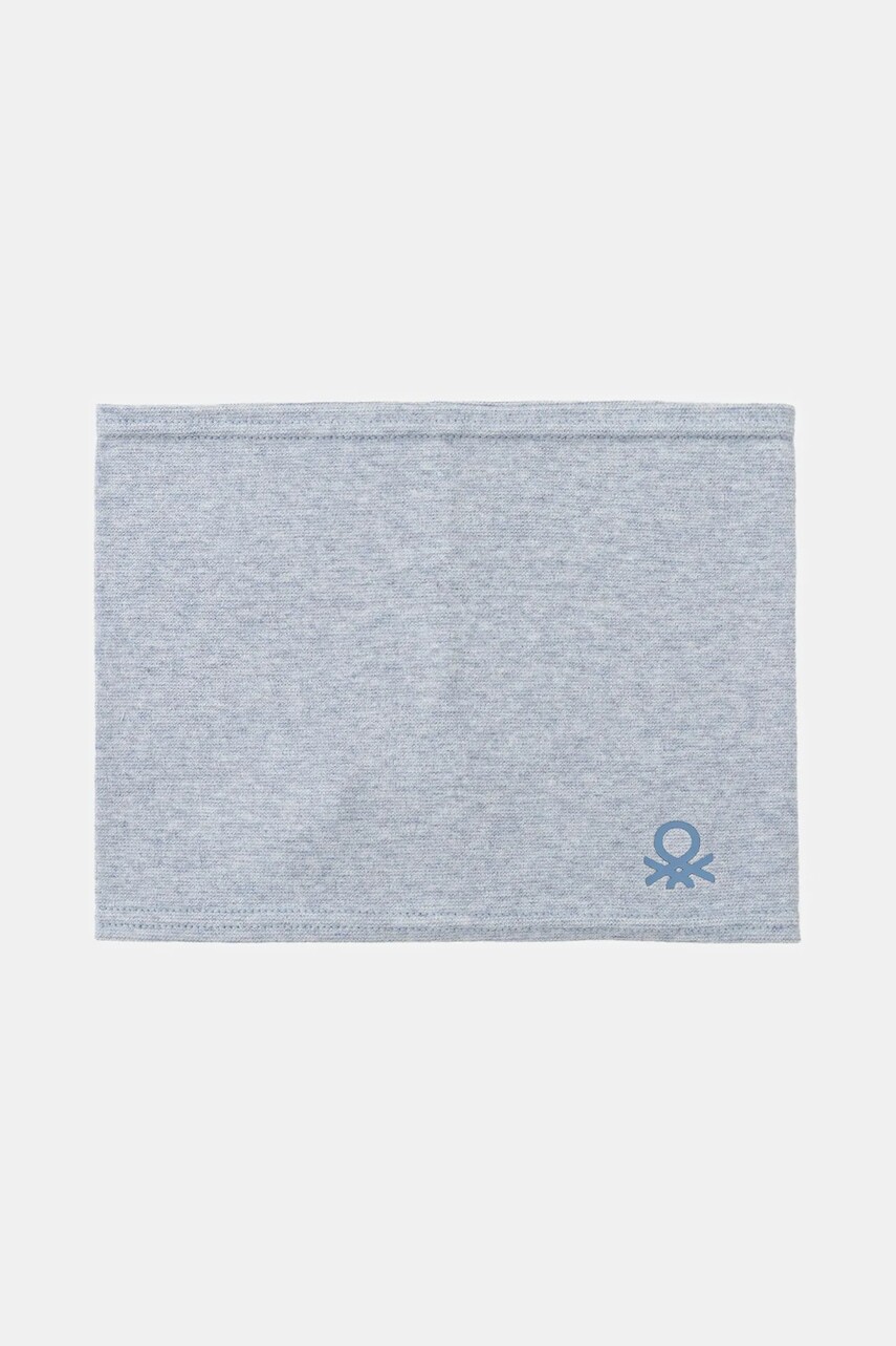 Detský šál komín United Colors of Benetton modrá farba, melanžový, 6HMQGU00C