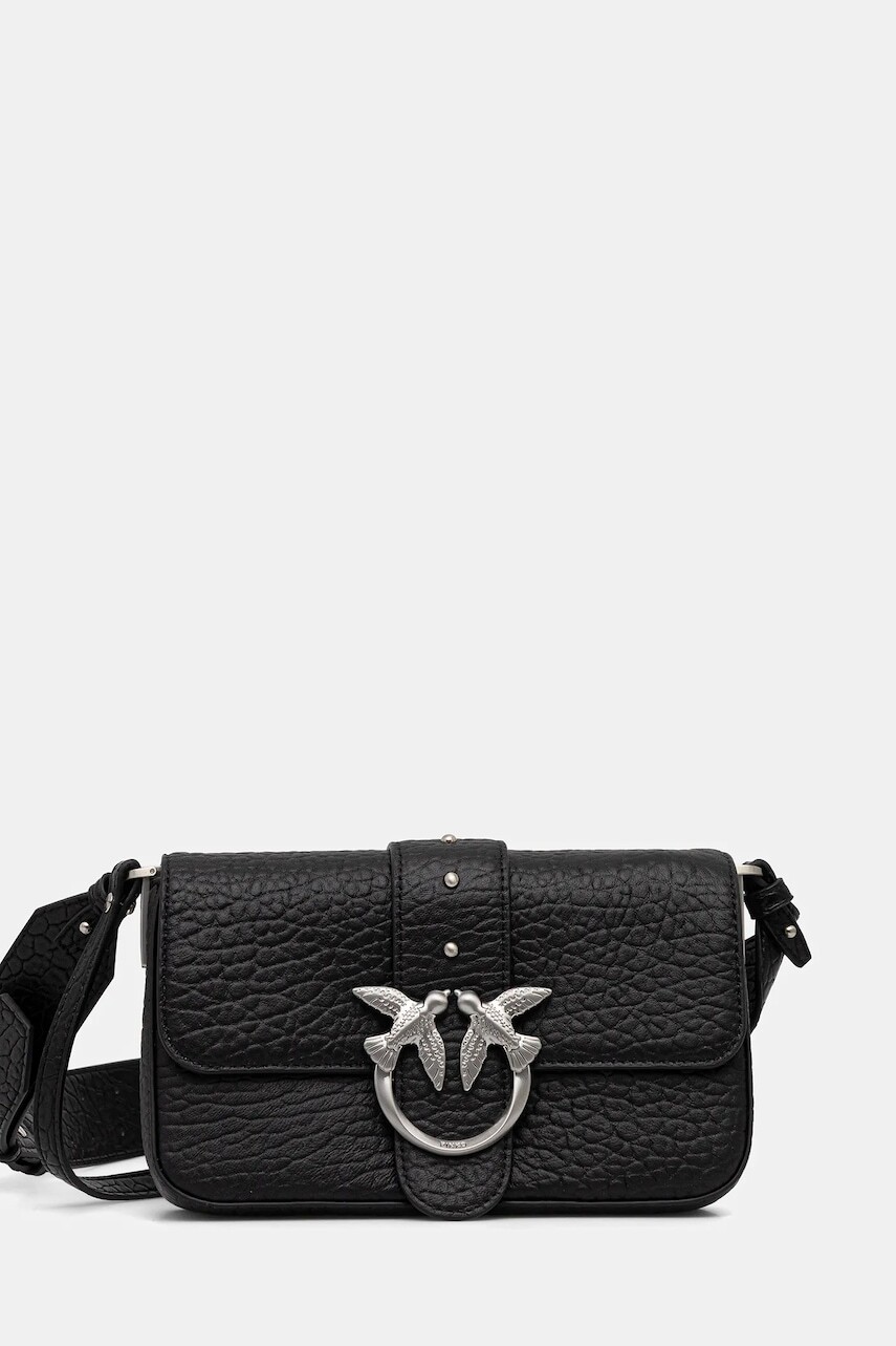 Kožená kabelka Pinko čierna farba, 104340 A2JU