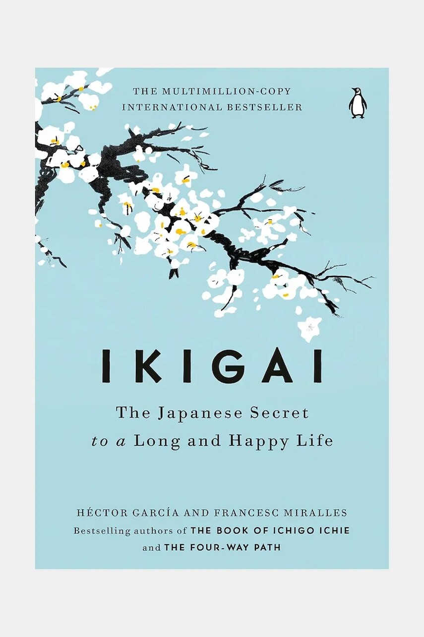 Kniha Ikigai by Hecotr Garcia and Francese Miralles, English modrá farba