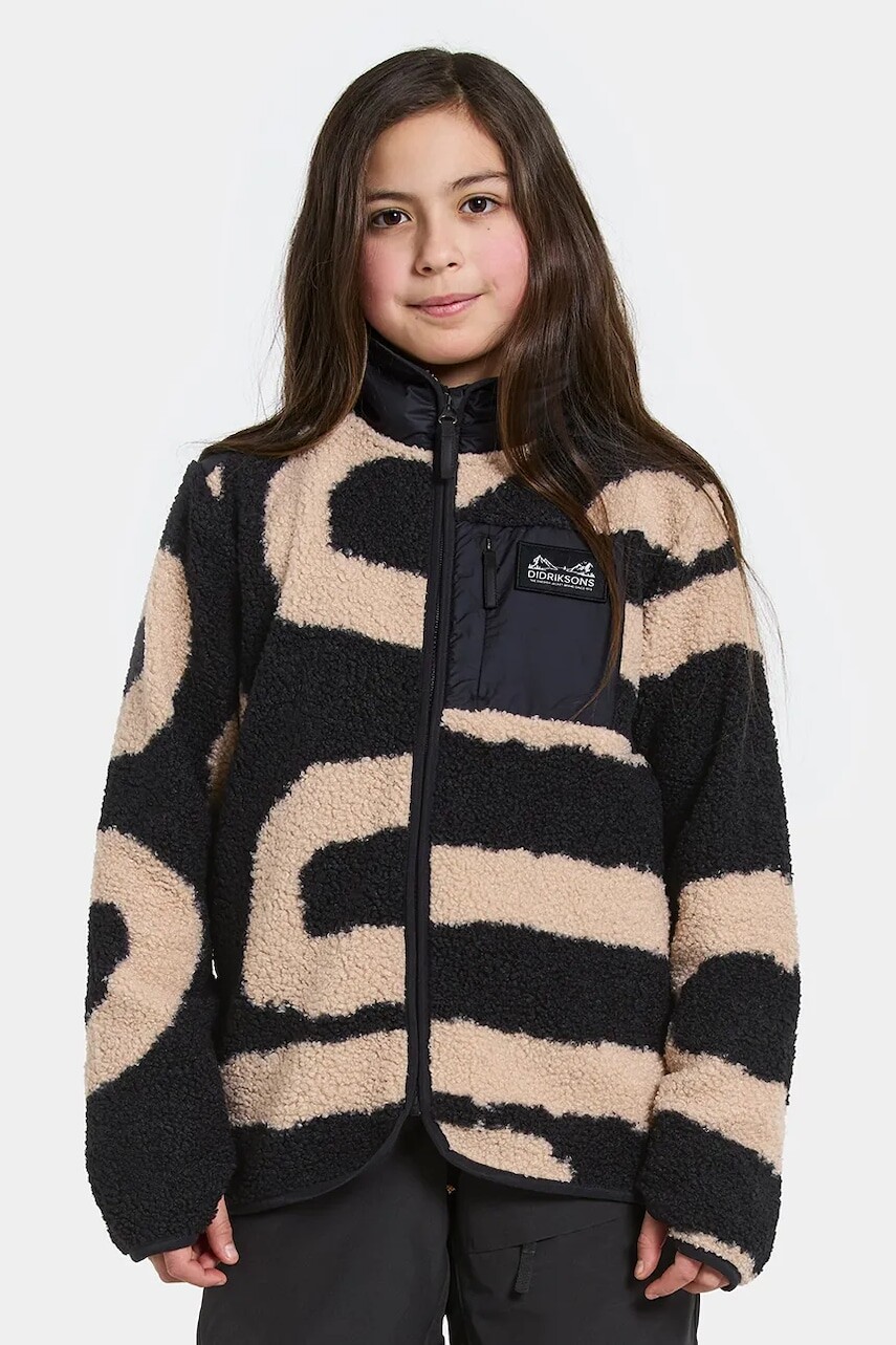 Mikina Didriksons EXA PR KIDS FZ 2 čierna farba, jednofarebná, 505859