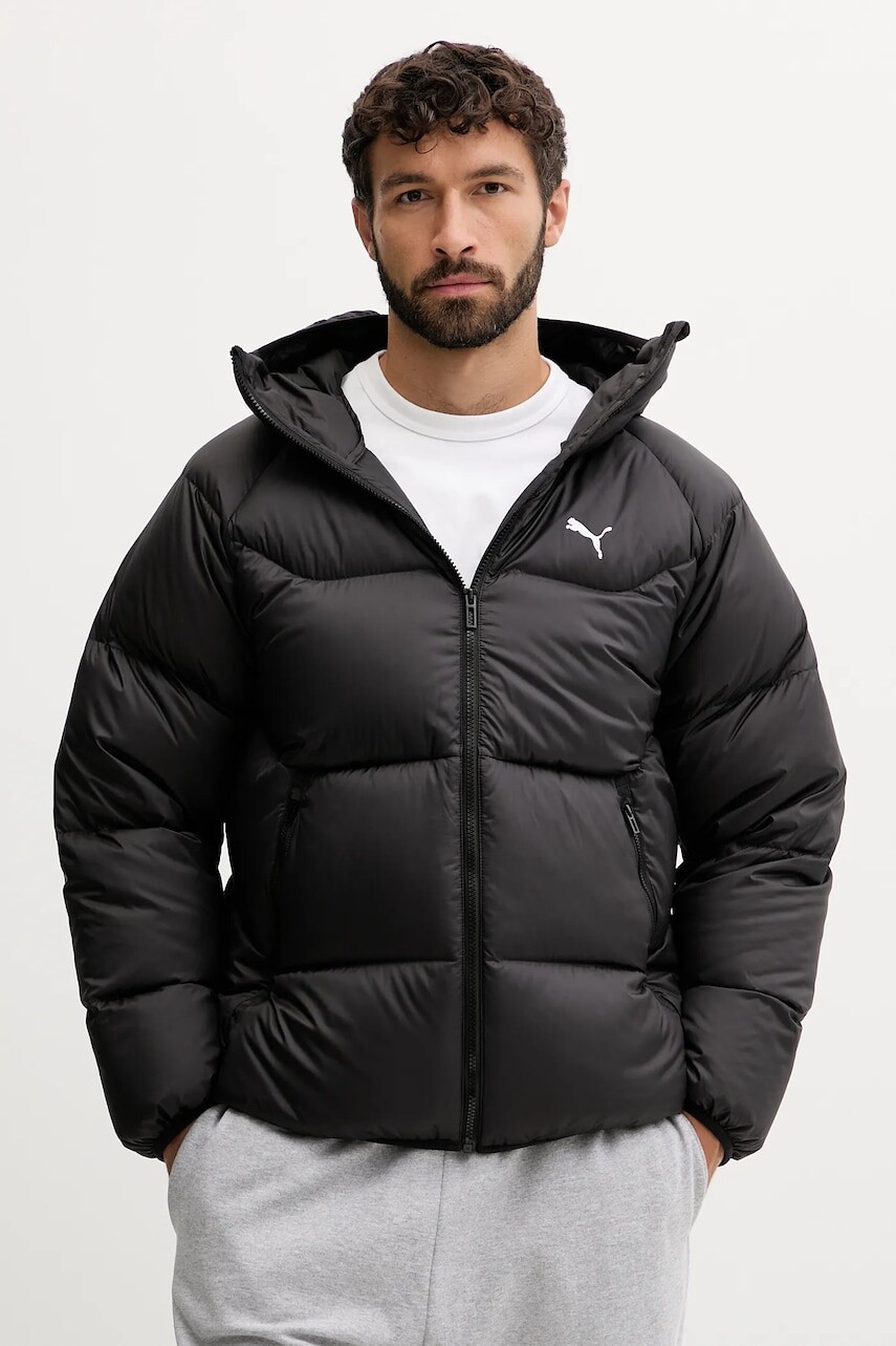 Páperová bunda Puma čierna farba, zimná, 688382