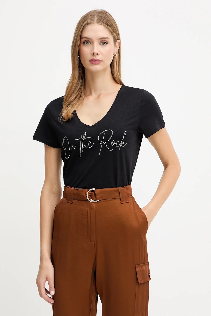 Tričko Morgan dámske, čierna farba, DLUCAS