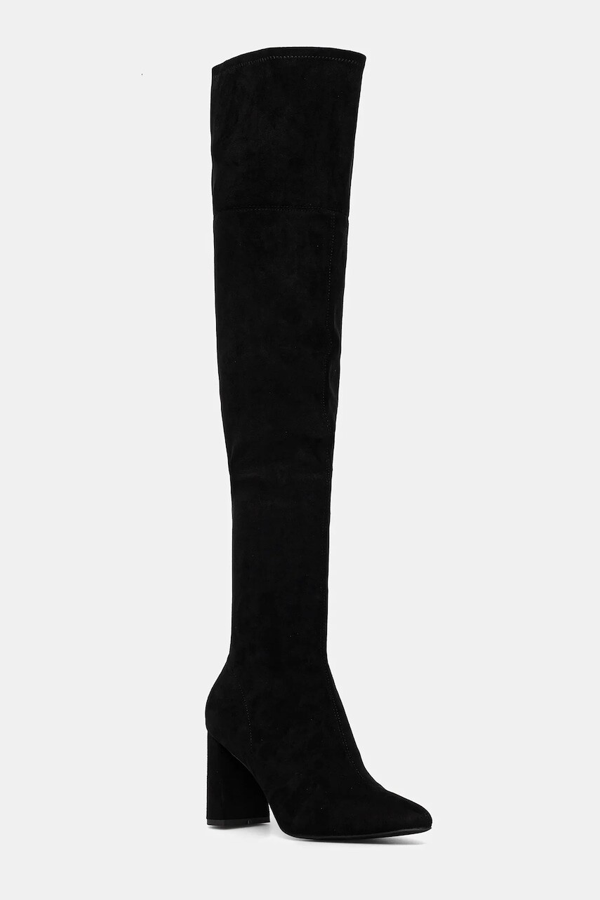 Semišové čižmy Jeffrey Campbell Parisah-2 čierna farba, na podpätku, JC-1253-3-9