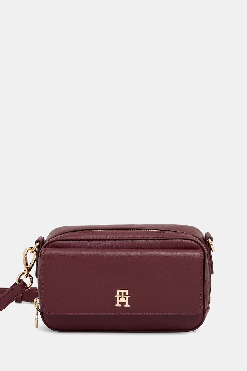 Kabelka Tommy Hilfiger bordová farba, AW0AW17680