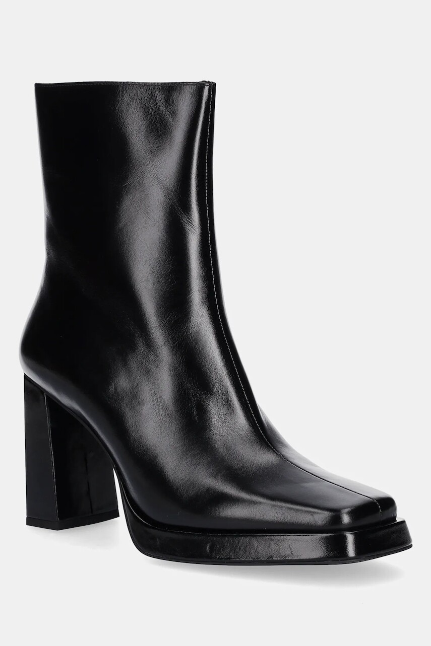 Kožené členkové topánky Jeffrey Campbell Maximal-Lo čierna farba, na podpätku, JC-852-3-2