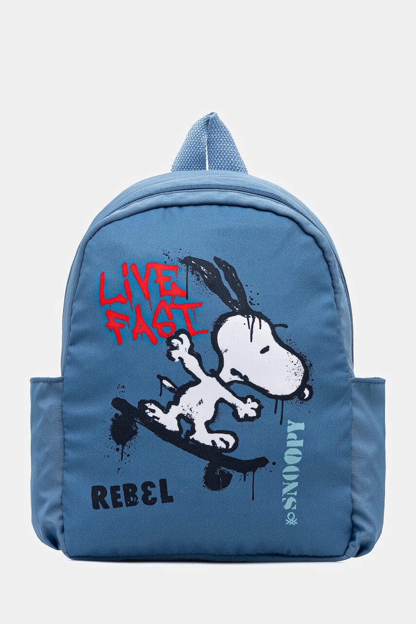 Detský ruksak United Colors of Benetton modrá farba, malý, s potlačou, 6E91GY00T