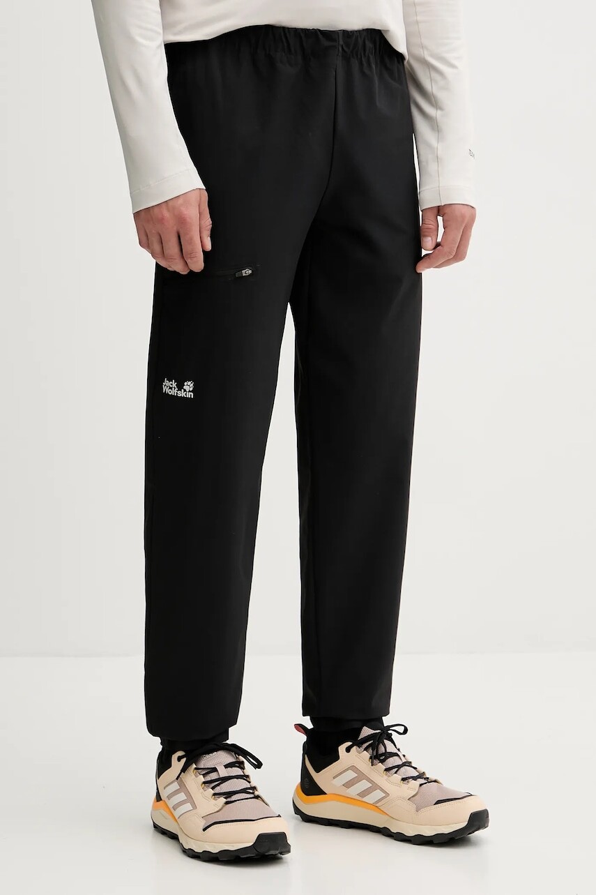 Turistické nohavice Jack Wolfskin PRELIGHT čierna farba, A65166