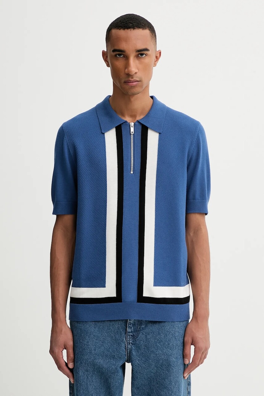 Vlnený sveter HUGO modrá farba, 50544906