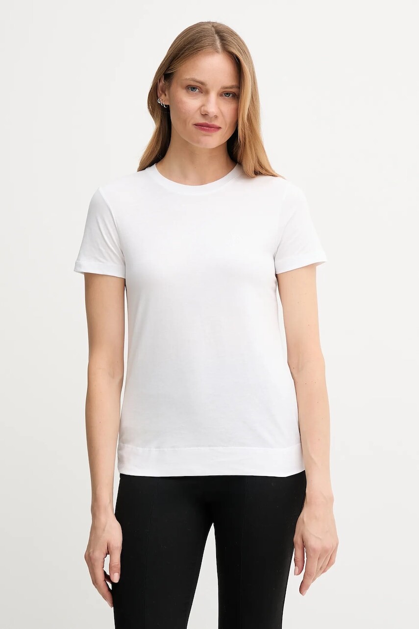 Bavlnené tričko Joop! dámske, biela farba, 30049367