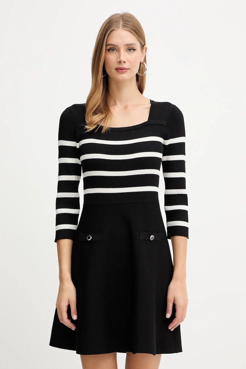 Šaty Morgan čierna farba, mini, áčkový strih, RMPIA