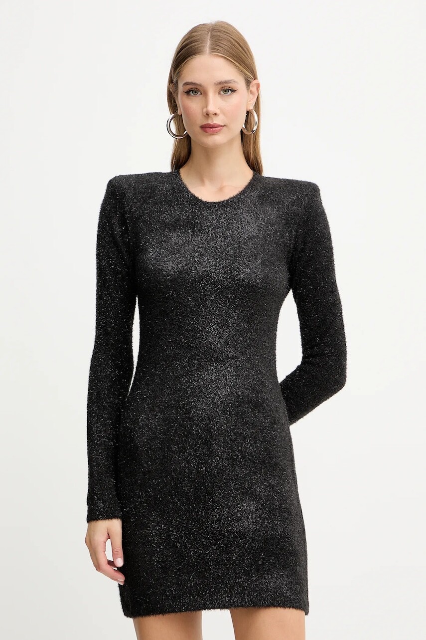 Šaty Liu Jo čierna farba, mini, priliehavé, MF5236 MA10R