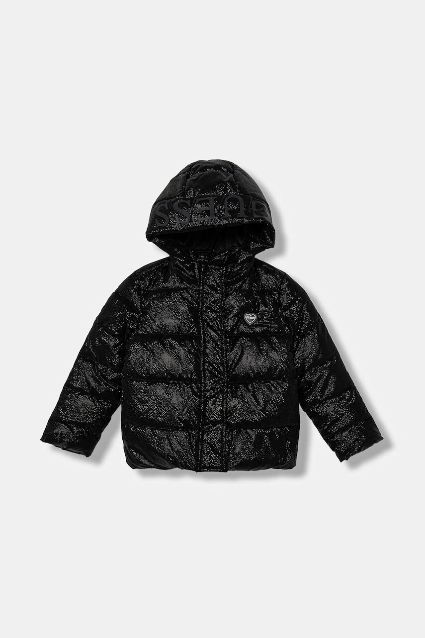 Detská bunda Guess čierna farba, K5BL04 WGIW0