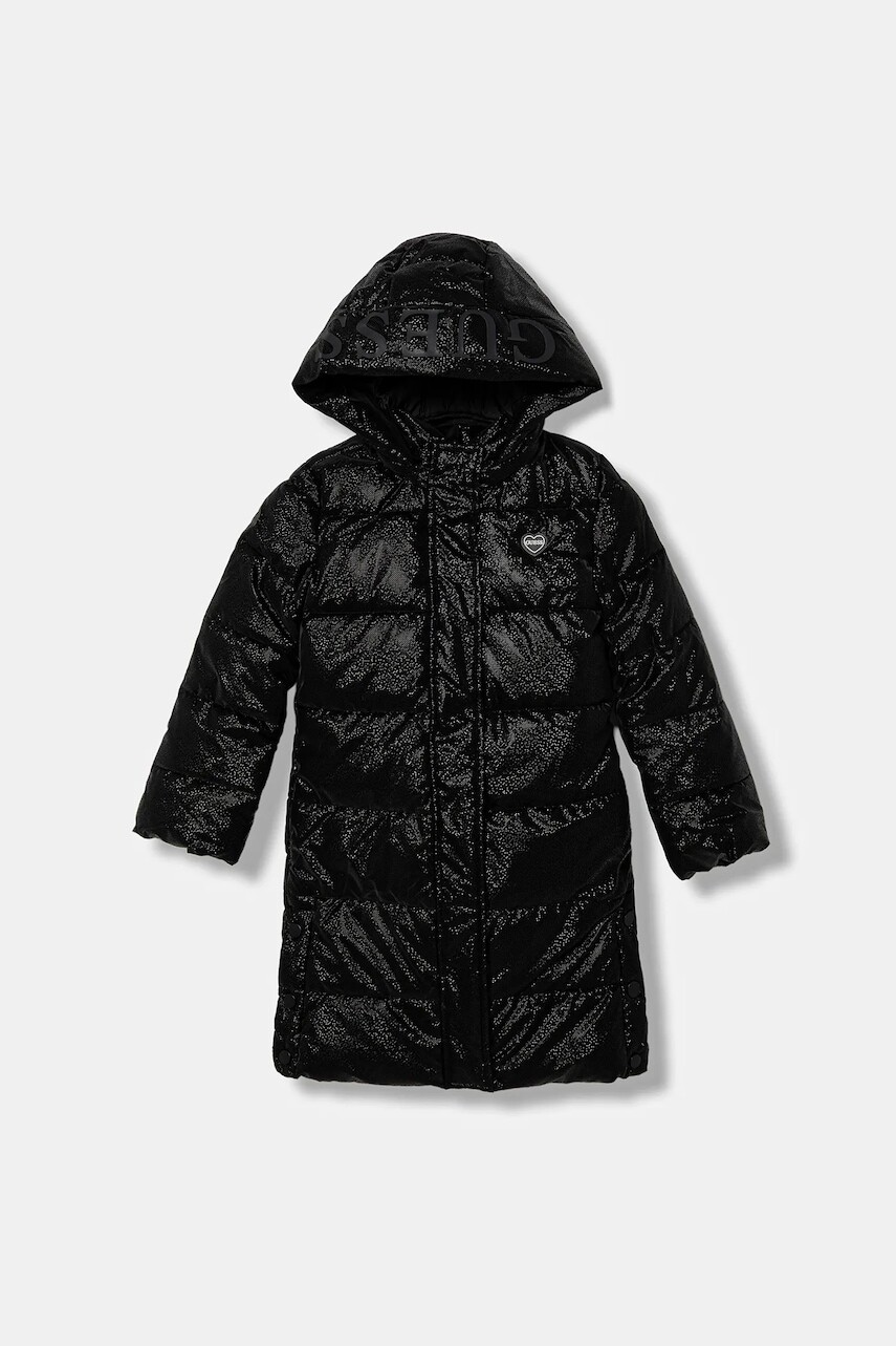 Detská bunda Guess čierna farba, K5BL05 WGIW0
