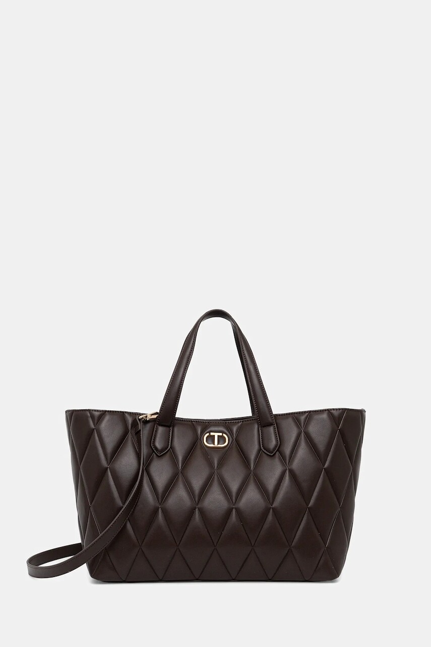 Kabelka Twinset hnedá farba, 252TB7050