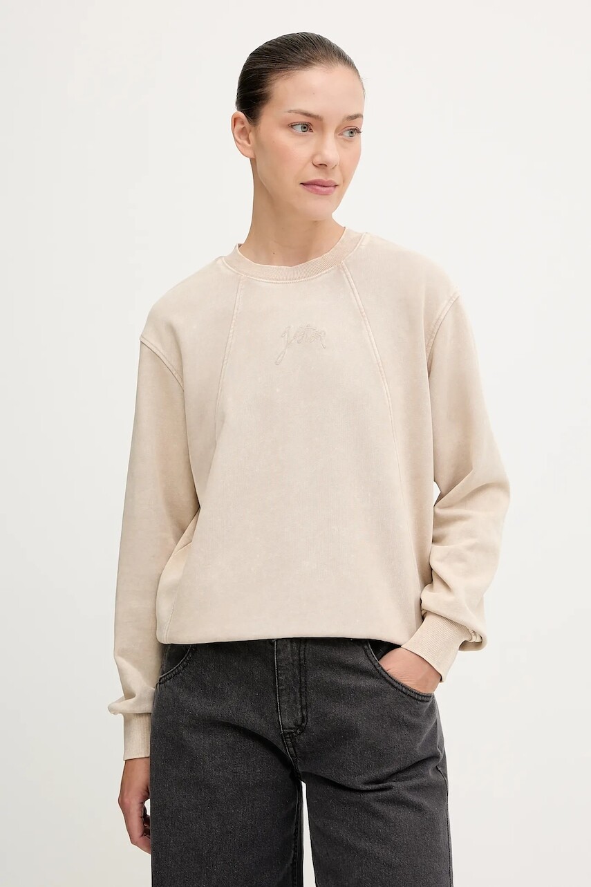 Bavlnená mikina G-Star béžová farba, jednofarebná, D27173.D969