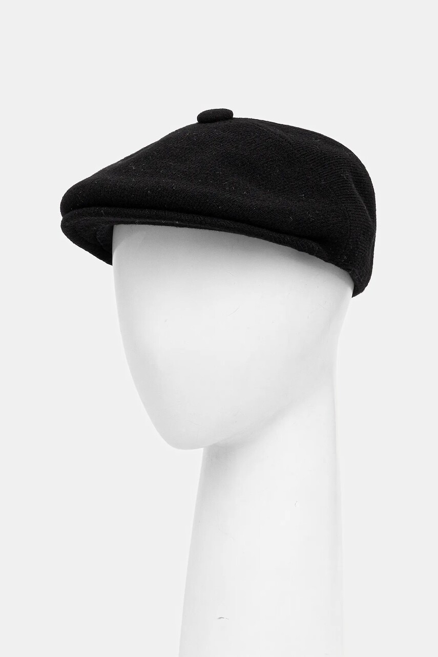 Vlnená baretka Kangol WOOL PANEL 575 čierna farba, K3771.BK001