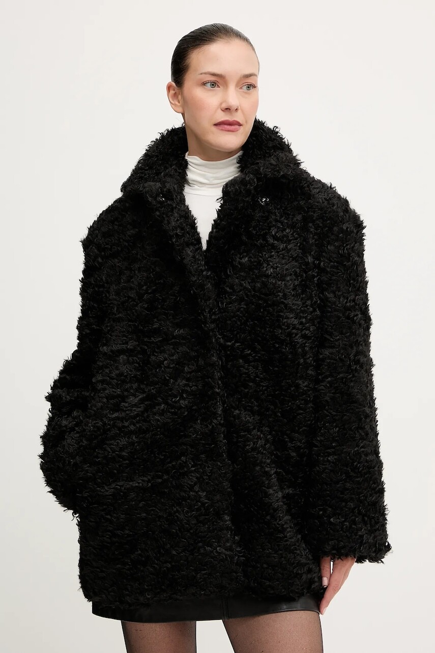 Kabát Gestuz čierna farba, 10910687