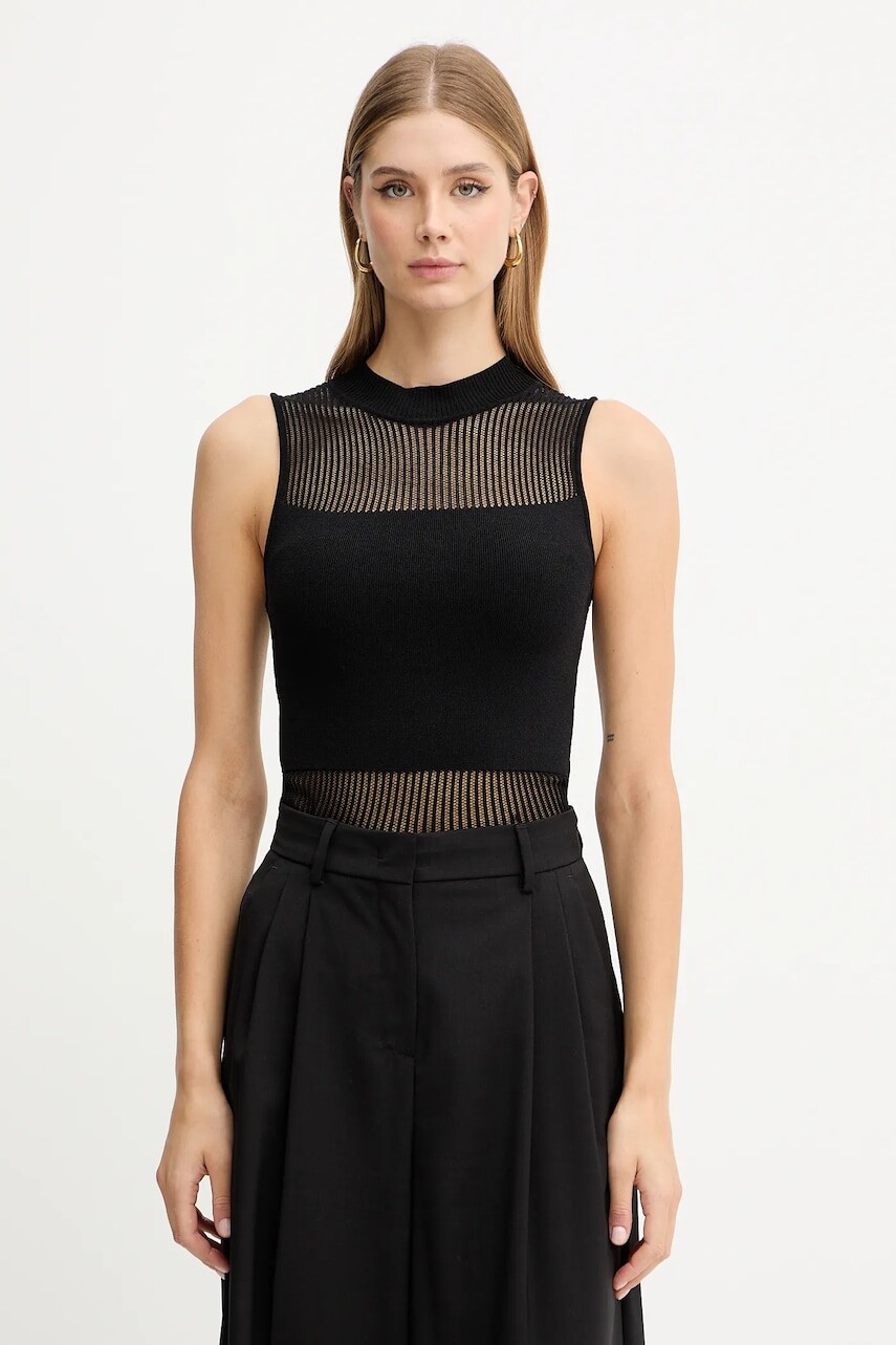 Top Morgan čierna farba, jednofarebná, MJULIE