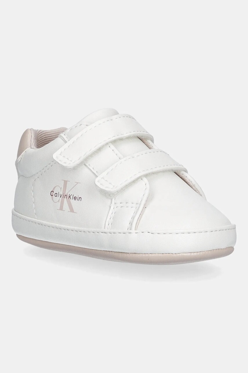 Topánky pre bábätká Calvin Klein Jeans biela farba, V0A9-83080