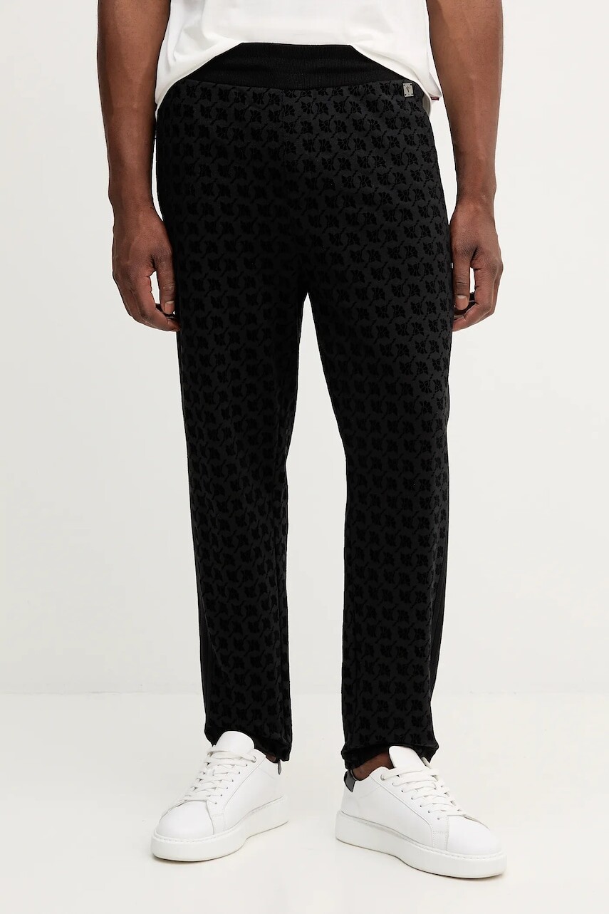 Bavlnené tepláky Joop! čierna farba, vzorovaná, 30047446