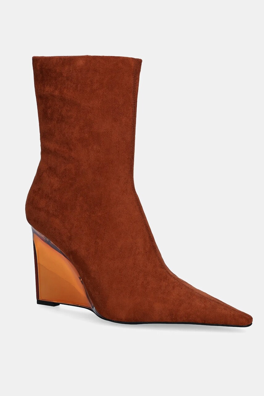 Členkové topánky Jeffrey Campbell Beth-Ann hnedá farba, na kline, JC-1772-1-4