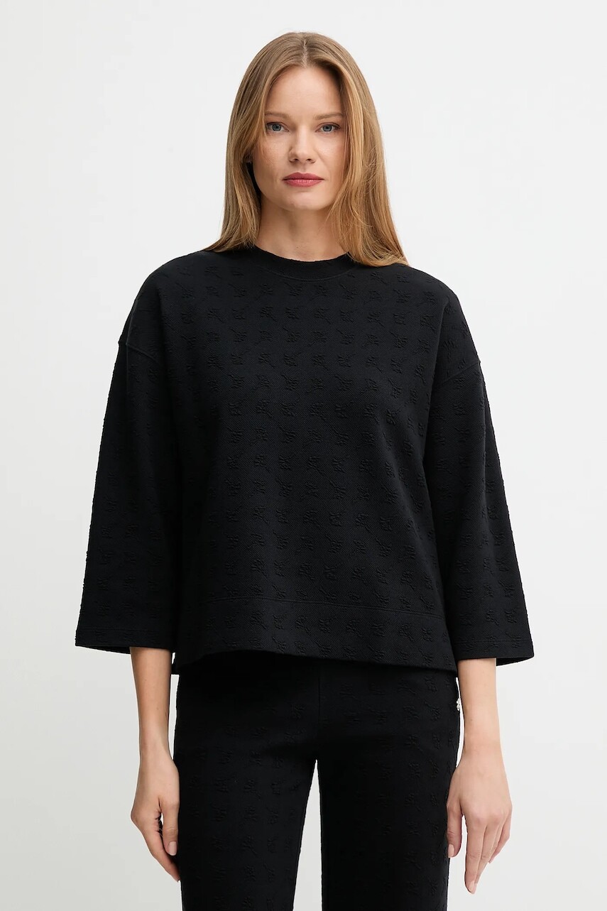 Tričko s dlhým rukávom Joop! čierna farba, 30048349