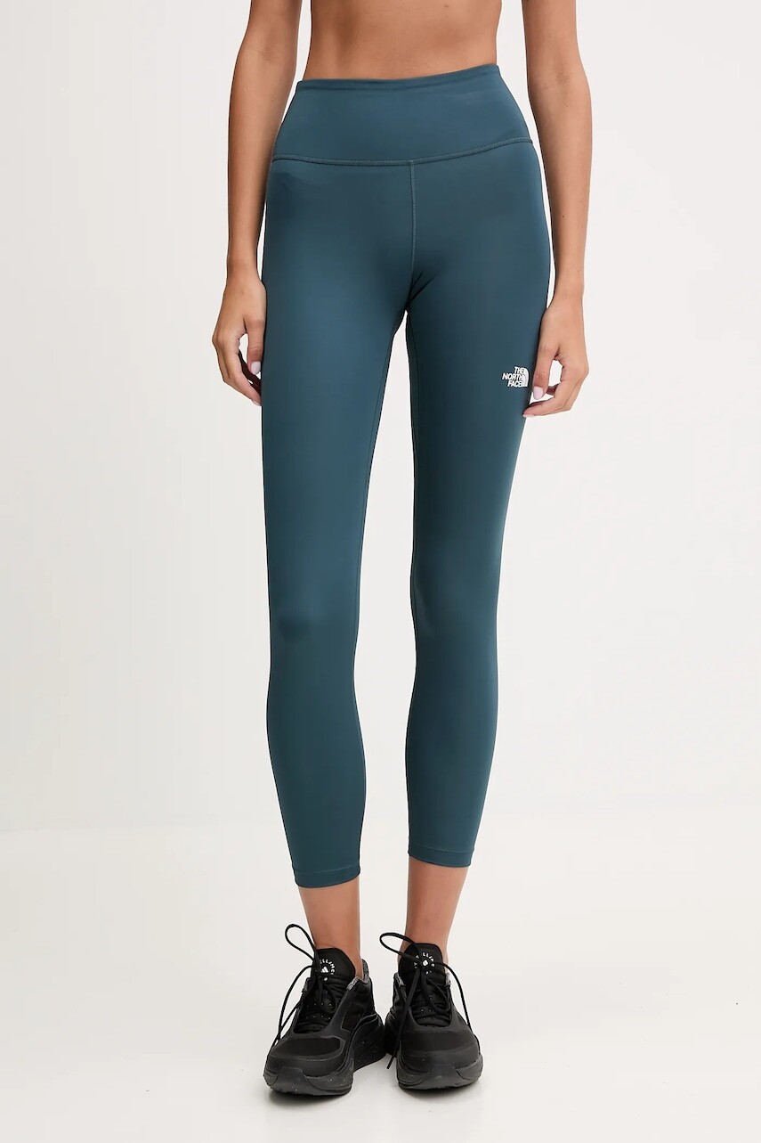 Športové legíny The North Face Flex 25In tyrkysová farba, jednofarebné, NF0A8EJEBSA1