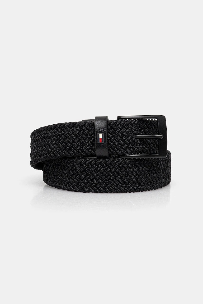 Opasok Tommy Hilfiger čierna farba, AM0AM13824