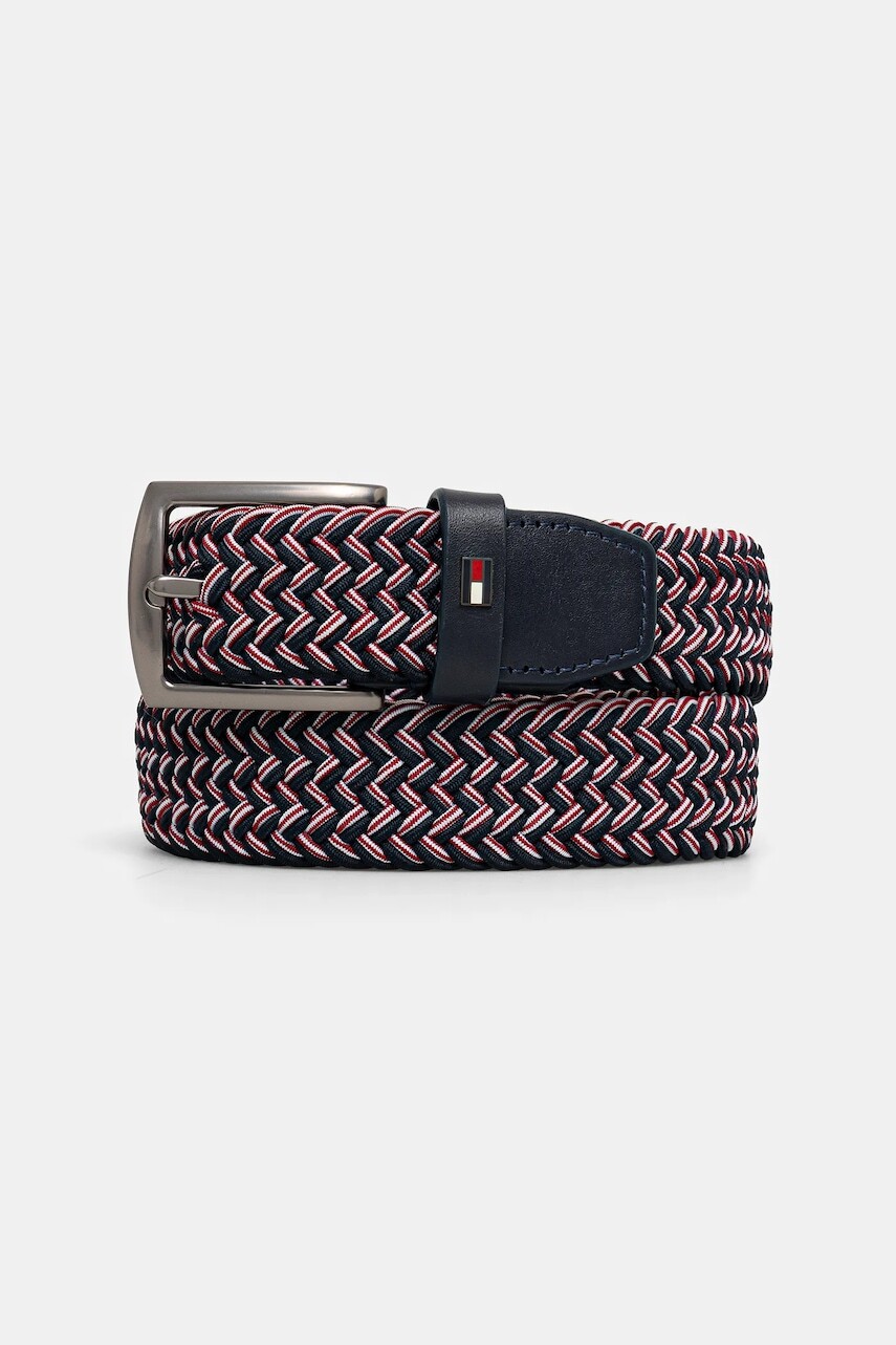 Opasok Tommy Hilfiger tmavomodrá farba, AM0AM13823